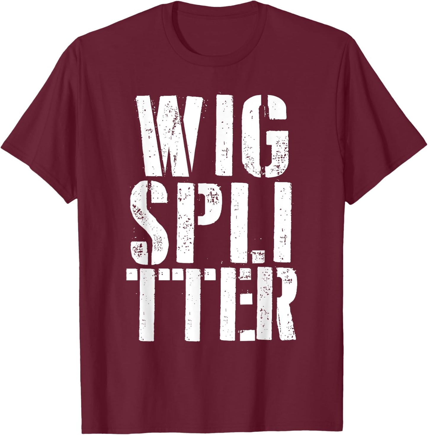 Wig Splitter Stencil T-Shirt - T-Shirt | Maroon