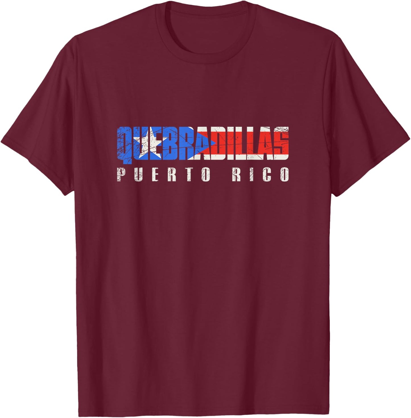 Puerto Rican flag Quebradillas Puerto Rico T-Shirt - T-Shirt | Maroon