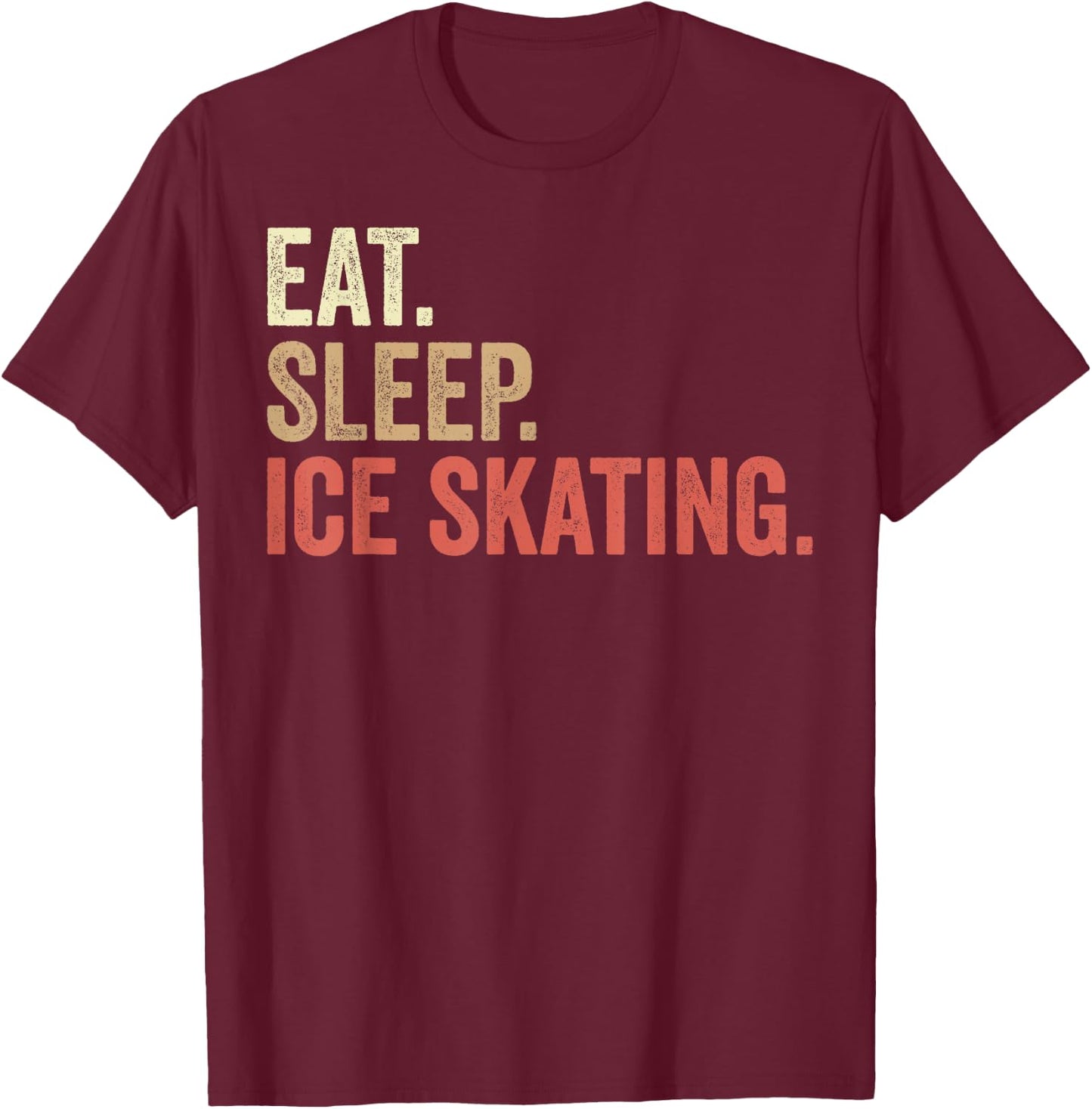 Funny Ice Skating Lovers Men Women Kids Figure Ice Skater T-Shirt - T-Shirt | Maroon