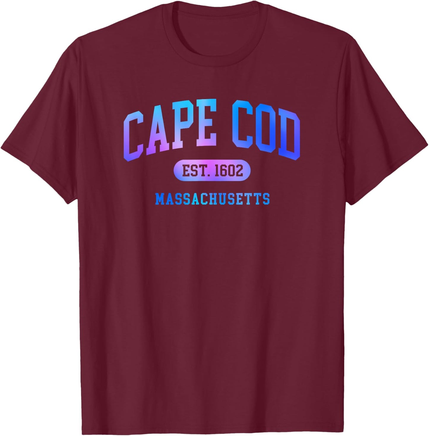 Cape Cod Massachusetts Preppy Throwback Boys Girls Souvenir T-Shirt - T-Shirt | Maroon