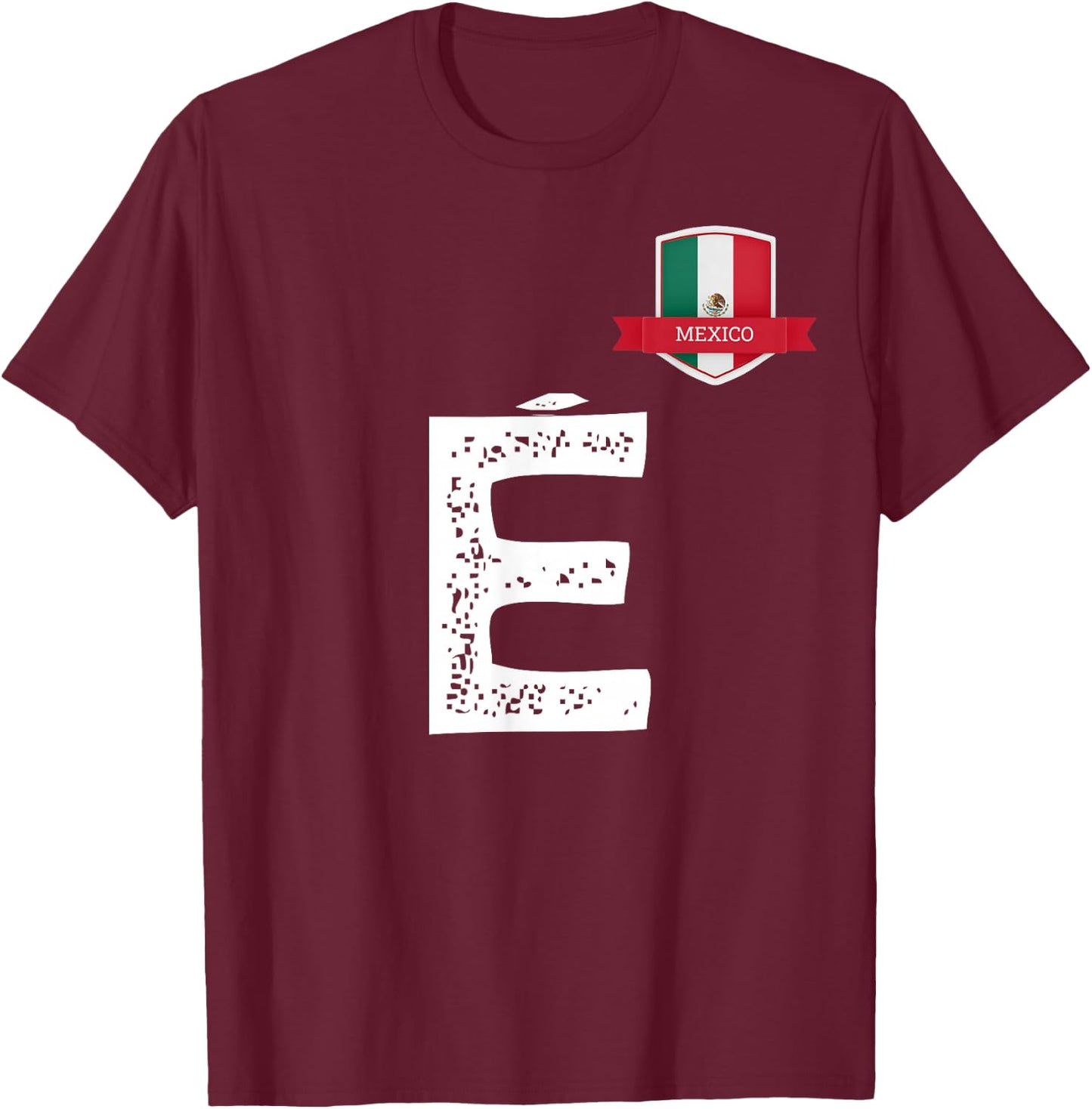 Mexico Man Flag E Mexican Mexico T-Shirt - T-Shirt | Maroon