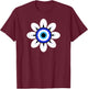 Evil Eye Cute Flower Esoteric Mystical Aesthetic T-Shirt - T-Shirt | Maroon