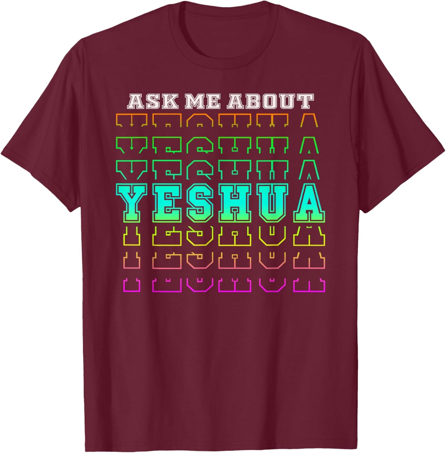 Vintage Messianic Christian | Jesus Hebrew Name Yeshua T-Shirt - T-Shirt | Maroon