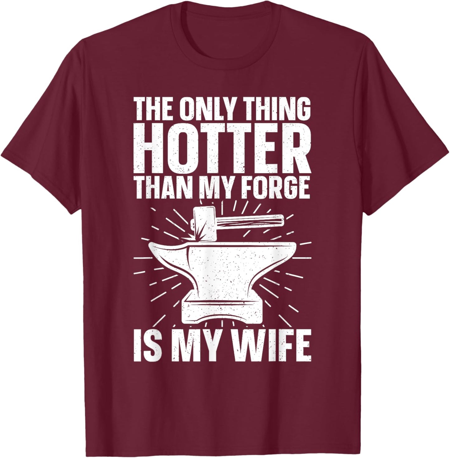 Funny Blacksmith Art Boys Blacksmithing Tool Forging T-Shirt - T-Shirt | Maroon