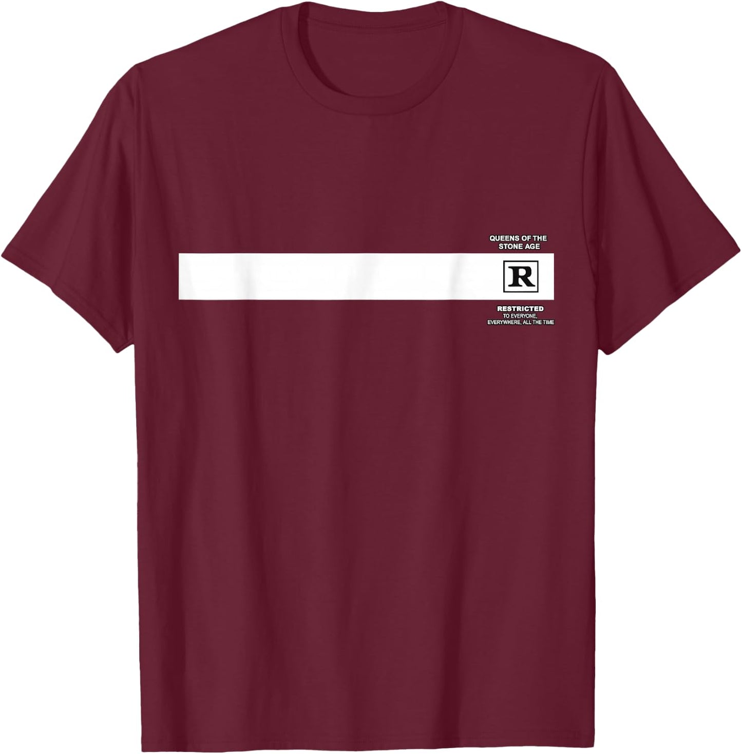 Official Queens of The Stone Age Rated R T-Shirt - T-Shirt | Maroon