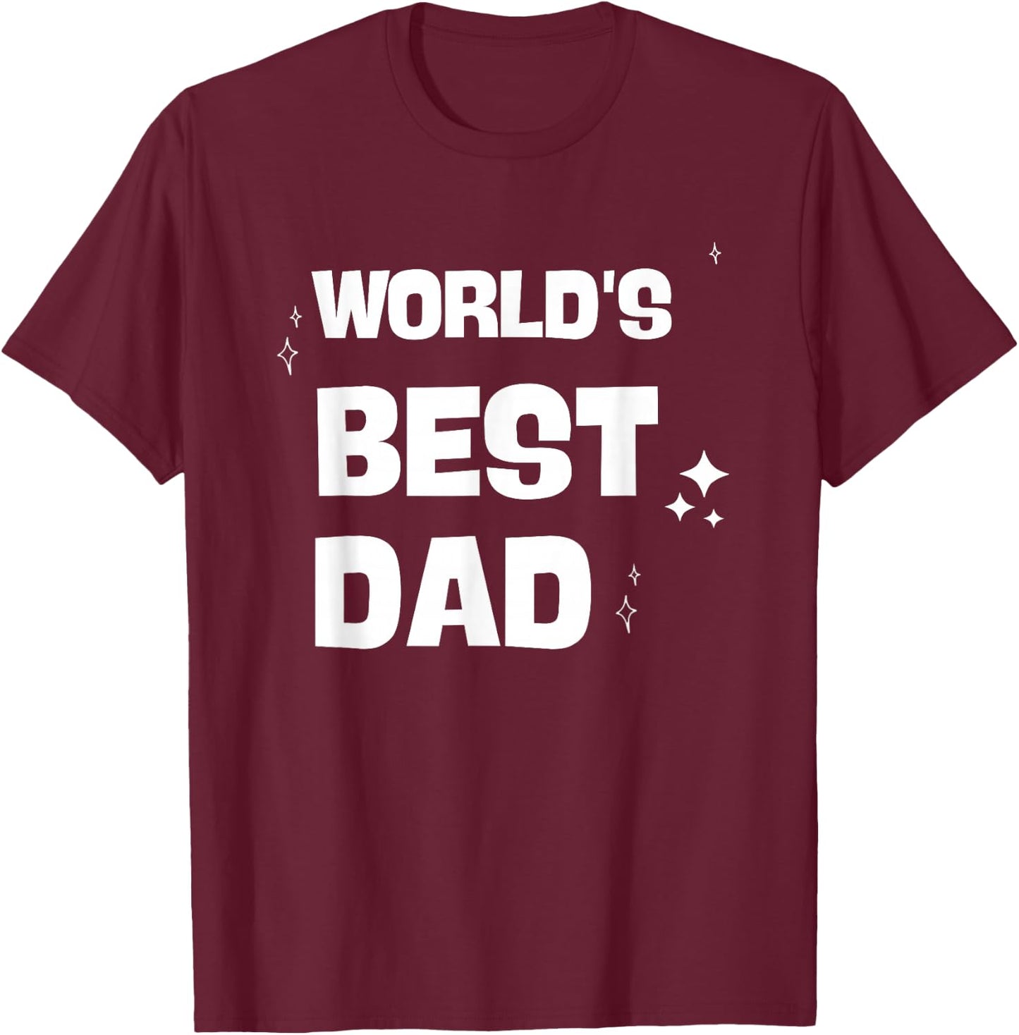 World's Best Dad T-Shirt - T-Shirt | Maroon
