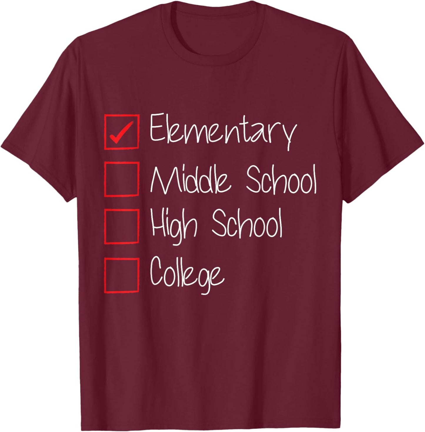 Elementary School Graduation Class 5th 6th Grade Graduate T-Shirt - T-Shirt | Maroon
