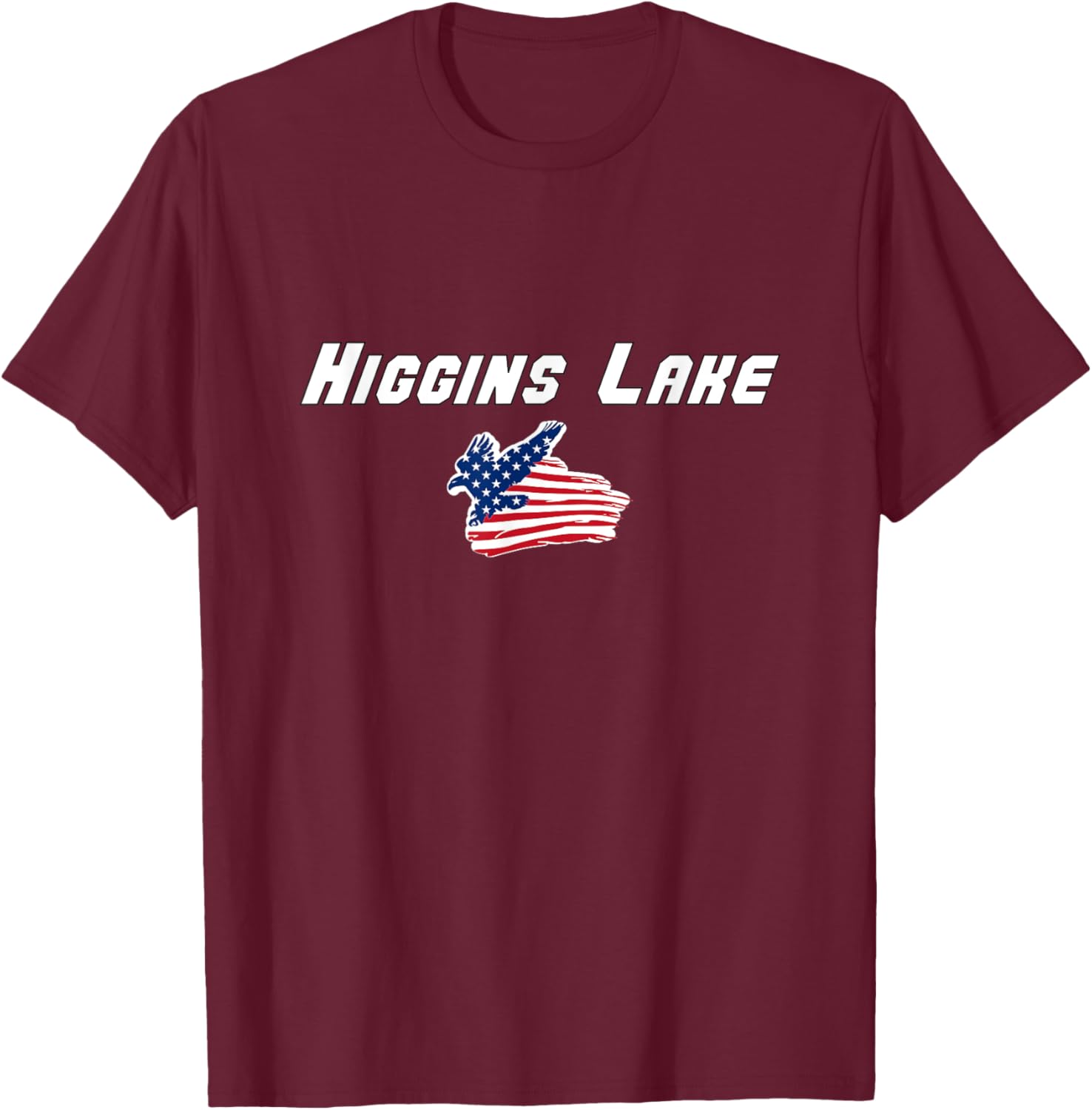 Higgins Lake - Michigan, USA T-Shirt - T-Shirt | Maroon