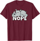 Lazy Rhino Rhinoceros Africa African Animal Not Today Nope T-Shirt - T-Shirt | Maroon
