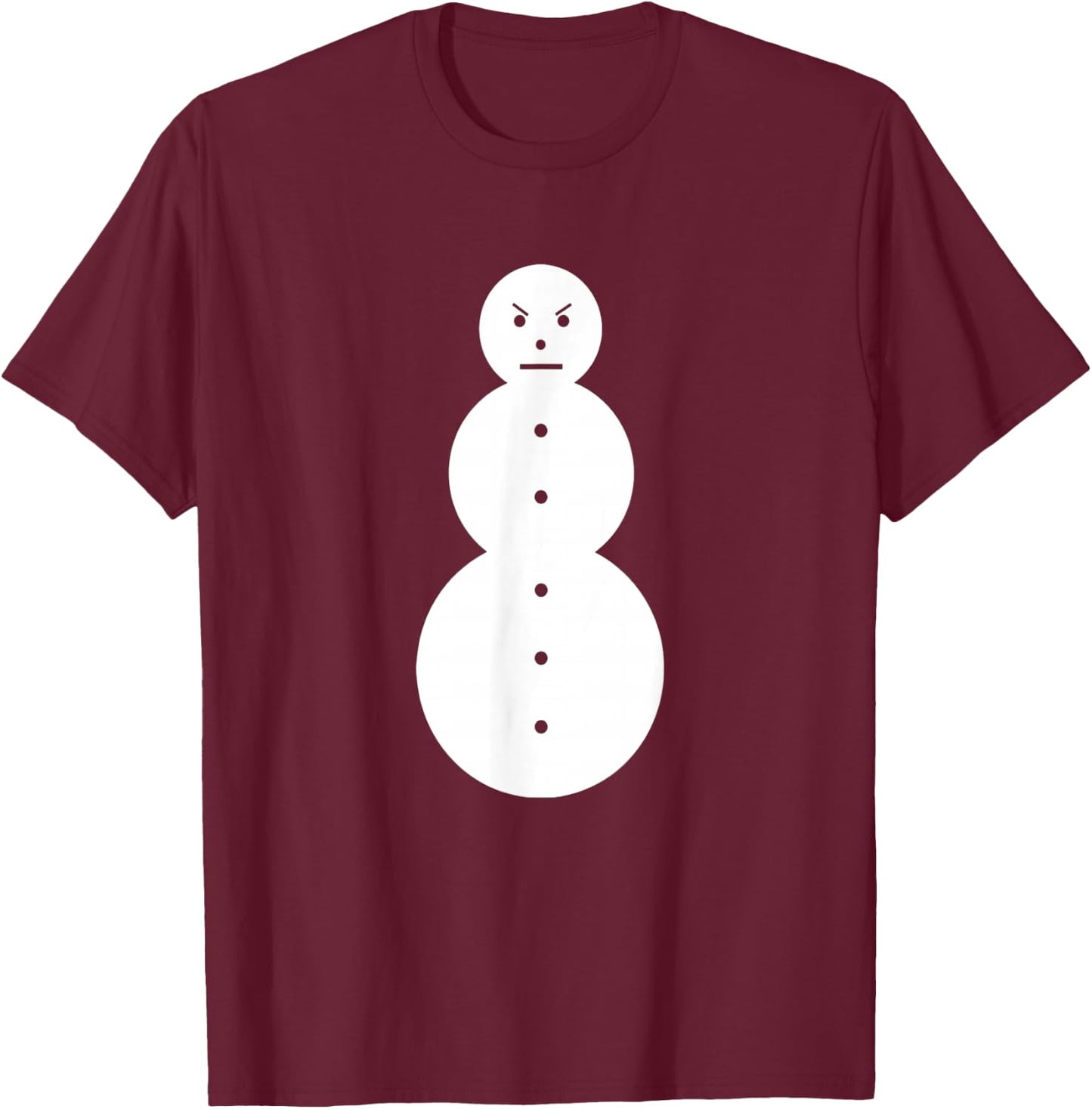 Funny Angry Snowman - The Jeezy Snowman T-Shirt - T-Shirt | Maroon
