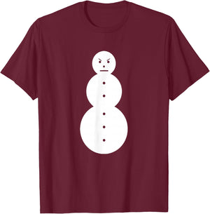 Funny Angry Snowman - The Jeezy Snowman T-Shirt - T-Shirt | Maroon