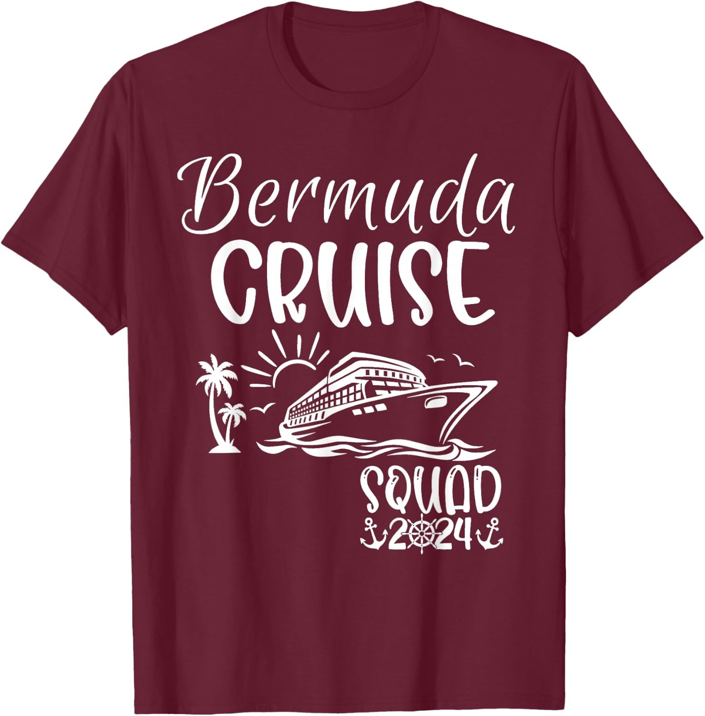 Bermuda Cruise Squad 2024 Bermuda Holiday Family Matching T-Shirt - T-Shirt | Maroon
