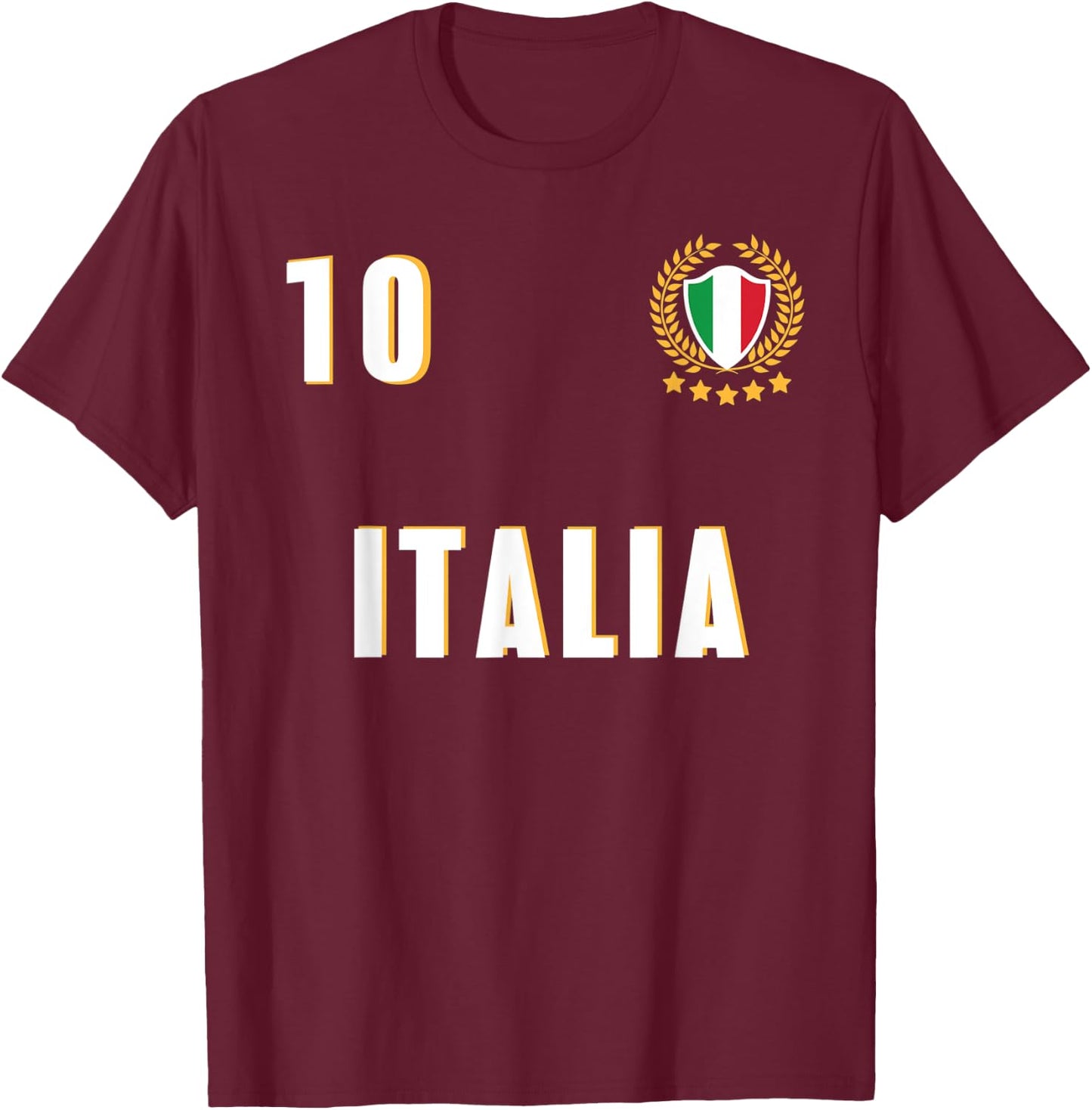 Italy Soccer Jersey 2023 Italia Football Team T-Shirt - T-Shirt | Maroon