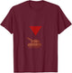 Red Triangle and Curb T-Shirt - T-Shirt | Maroon