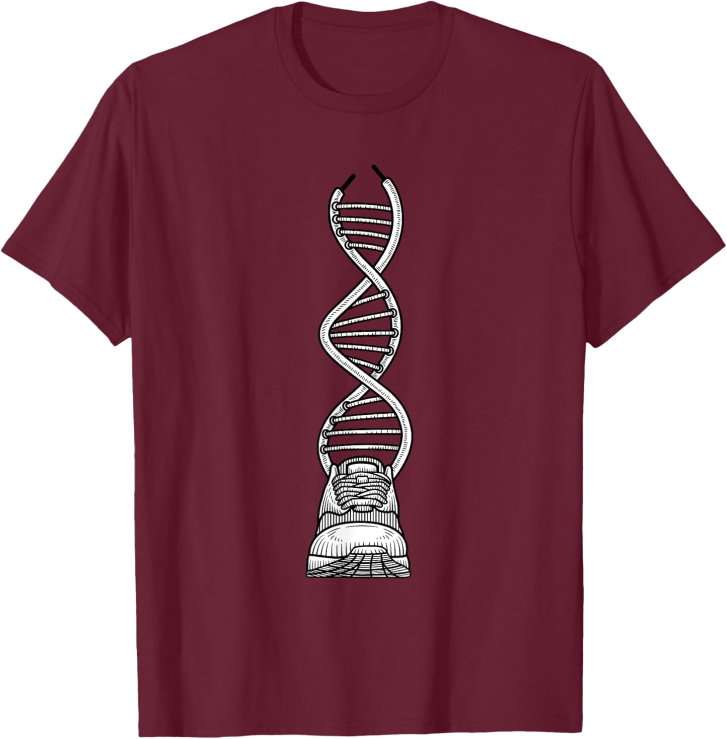 DNA Running Funny Runner Race Athlete Marathon Lovers Outfit T-Shirt - T-Shirt | Maroon