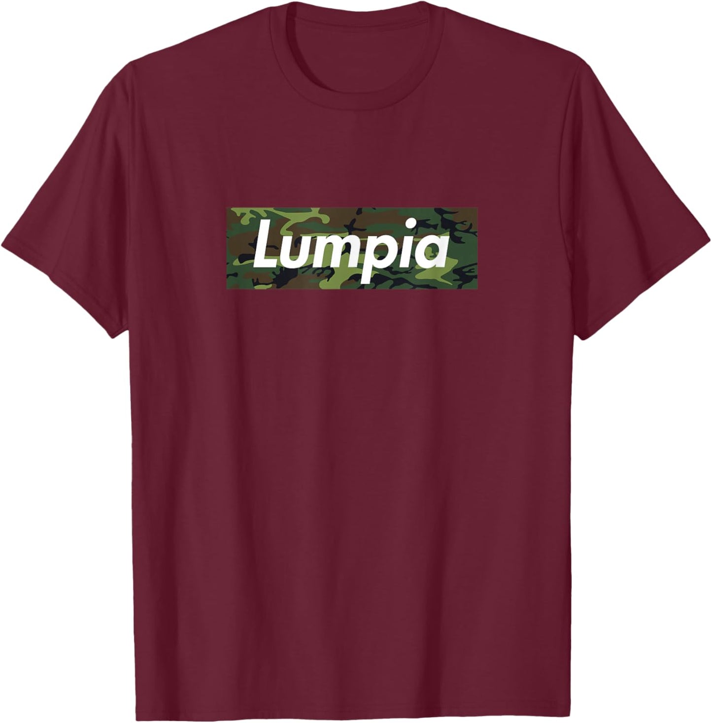 Lumpia Philippines Shirt, Pinoy Food Shirt, Camo Box T-Shirt - T-Shirt | Maroon