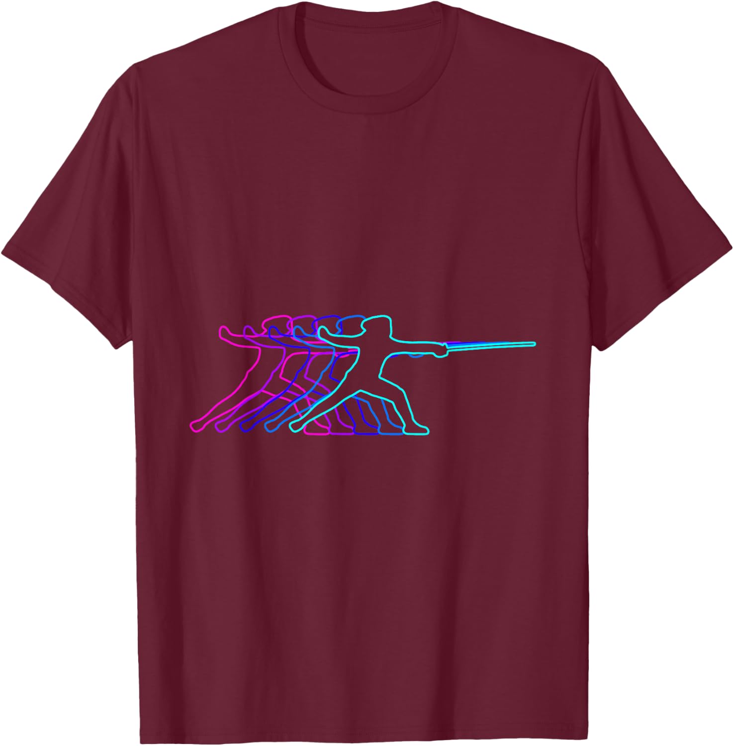 Fencing Fencer Gift Clothes For Boys Youth Men Kids Teens T-Shirt - T-Shirt | Maroon