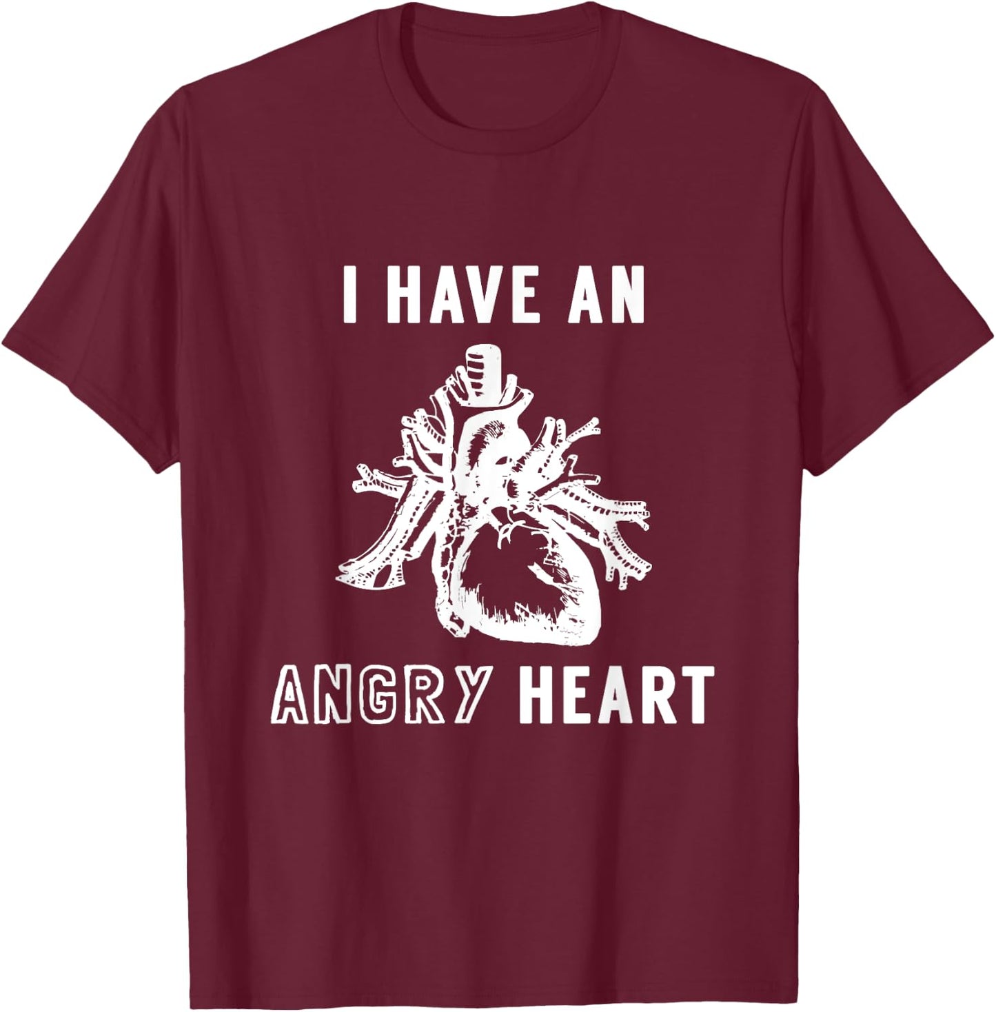I Have An Angry Heart - Surgery Folk Punk AJJ Music T-Shirt - T-Shirt | Maroon