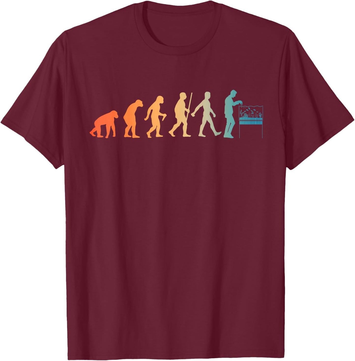 Aquarium Design Women Fishkeeper Aquarium Fish Tank T-Shirt - T-Shirt | Maroon