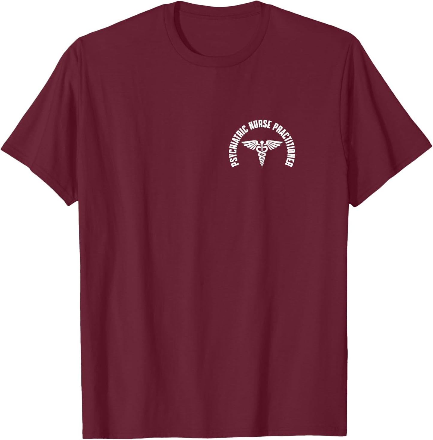 Psychiatric Nurse Practitioner Pocket Apparel PMHNP T-Shirt - T-Shirt | Maroon