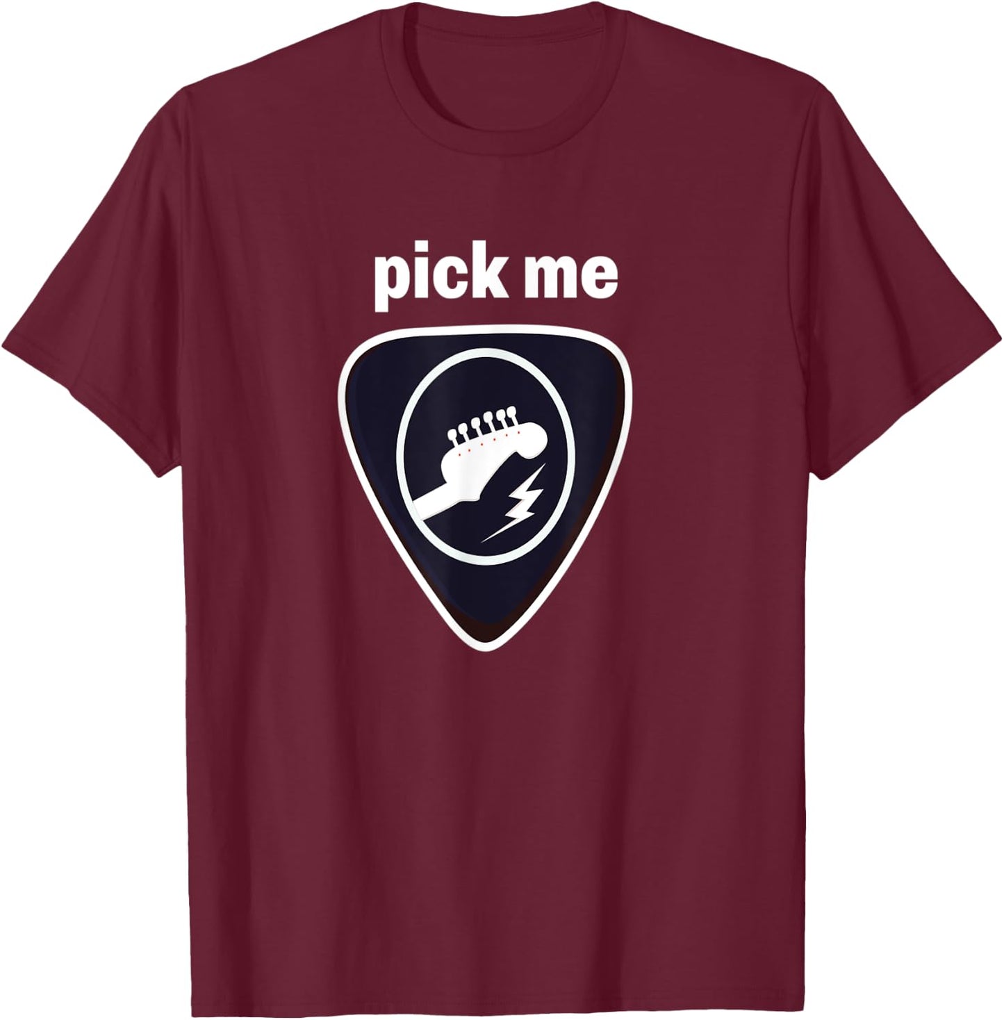 Pick me funny Gift present for guitar student teacher T-Shirt - T-Shirt | Maroon
