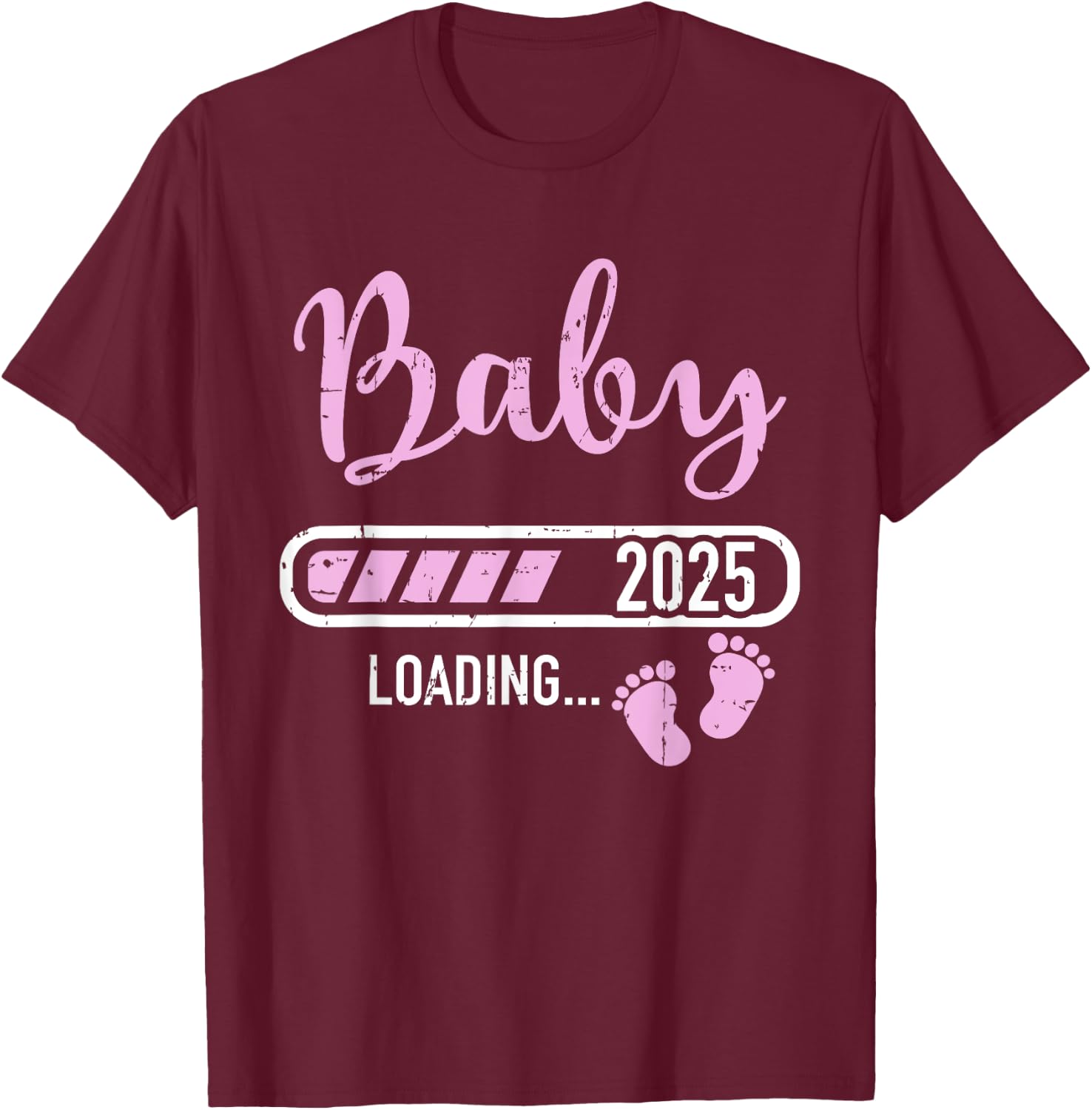 Baby loading 2025 for pregnancy announcement T-Shirt - T-Shirt | Maroon
