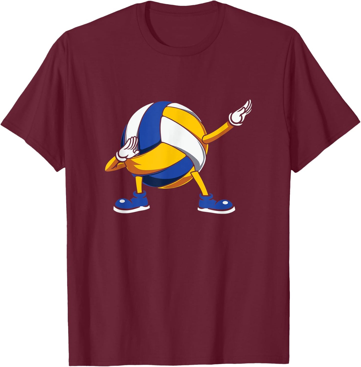 Volleyball Dab Dancing Dabbing Volleyball Lovers T-Shirt - T-Shirt | Maroon