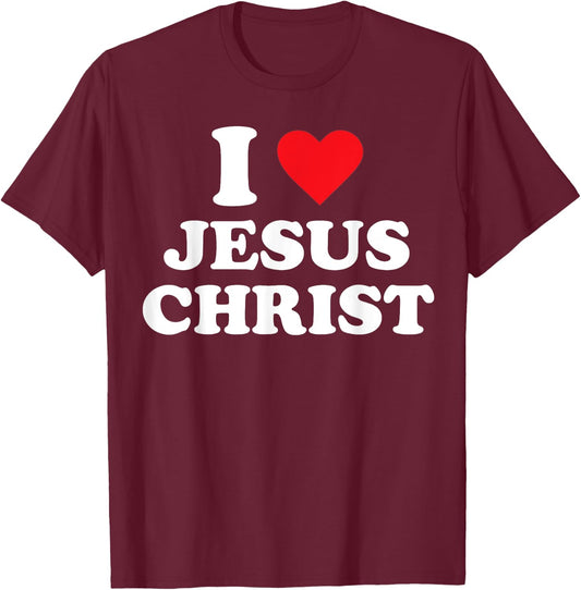 I Heart Jesus Christ T-Shirt - T-Shirt | Maroon