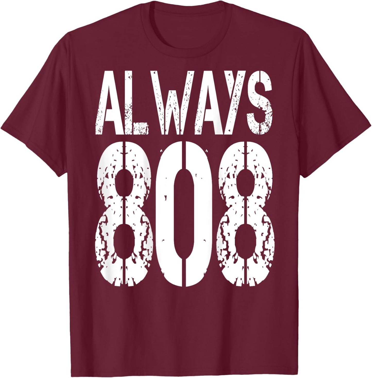 ALWAYS 808. I love Techno music. Techno raver and T-Shirt - T-Shirt | Maroon