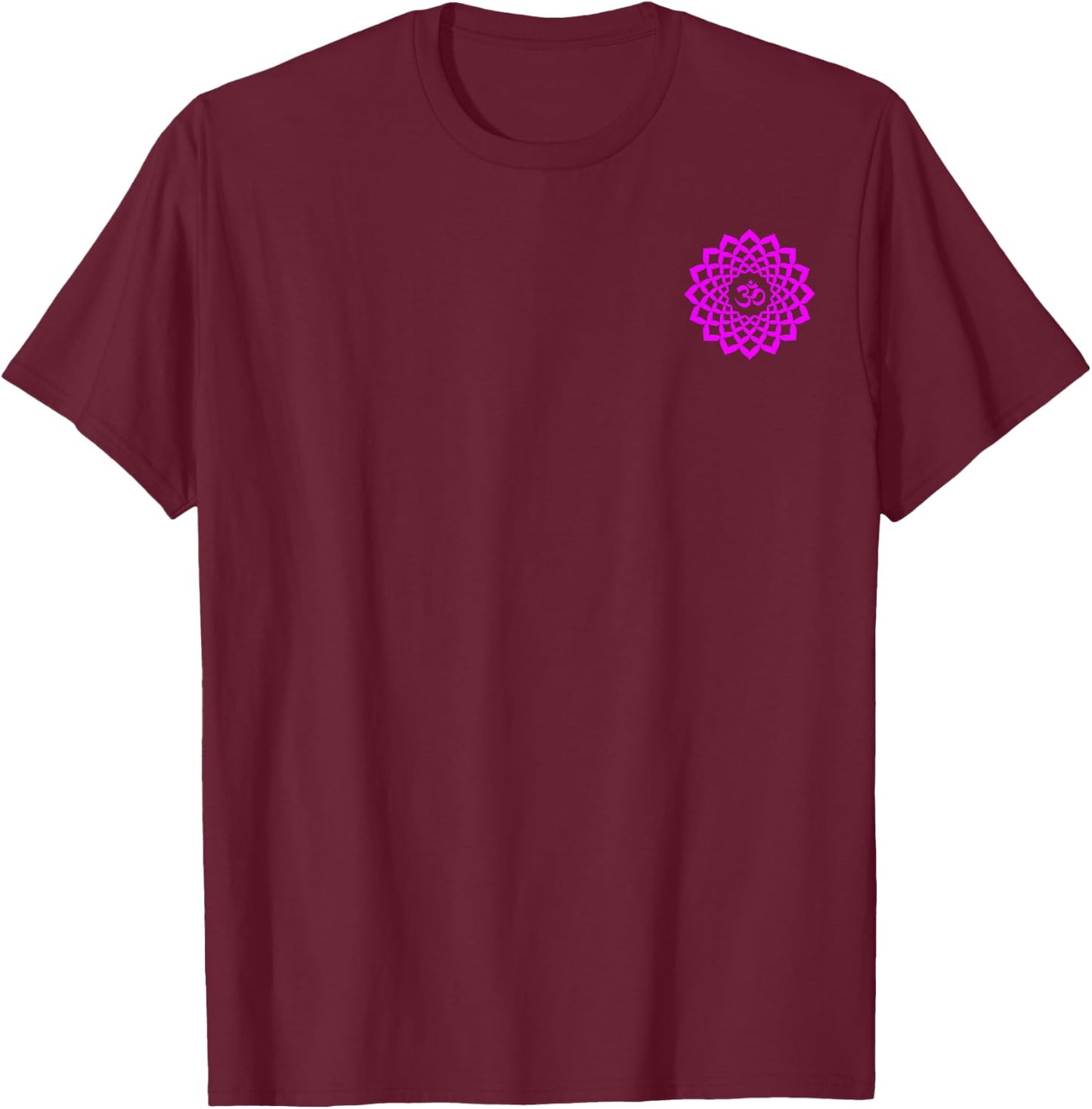 Sahasrara Chakra Symbol Yoga - Small Print T-Shirt - T-Shirt | Maroon
