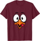 Funny Goofy Bird Face Cartoon Expression T-Shirt - T-Shirt | Maroon