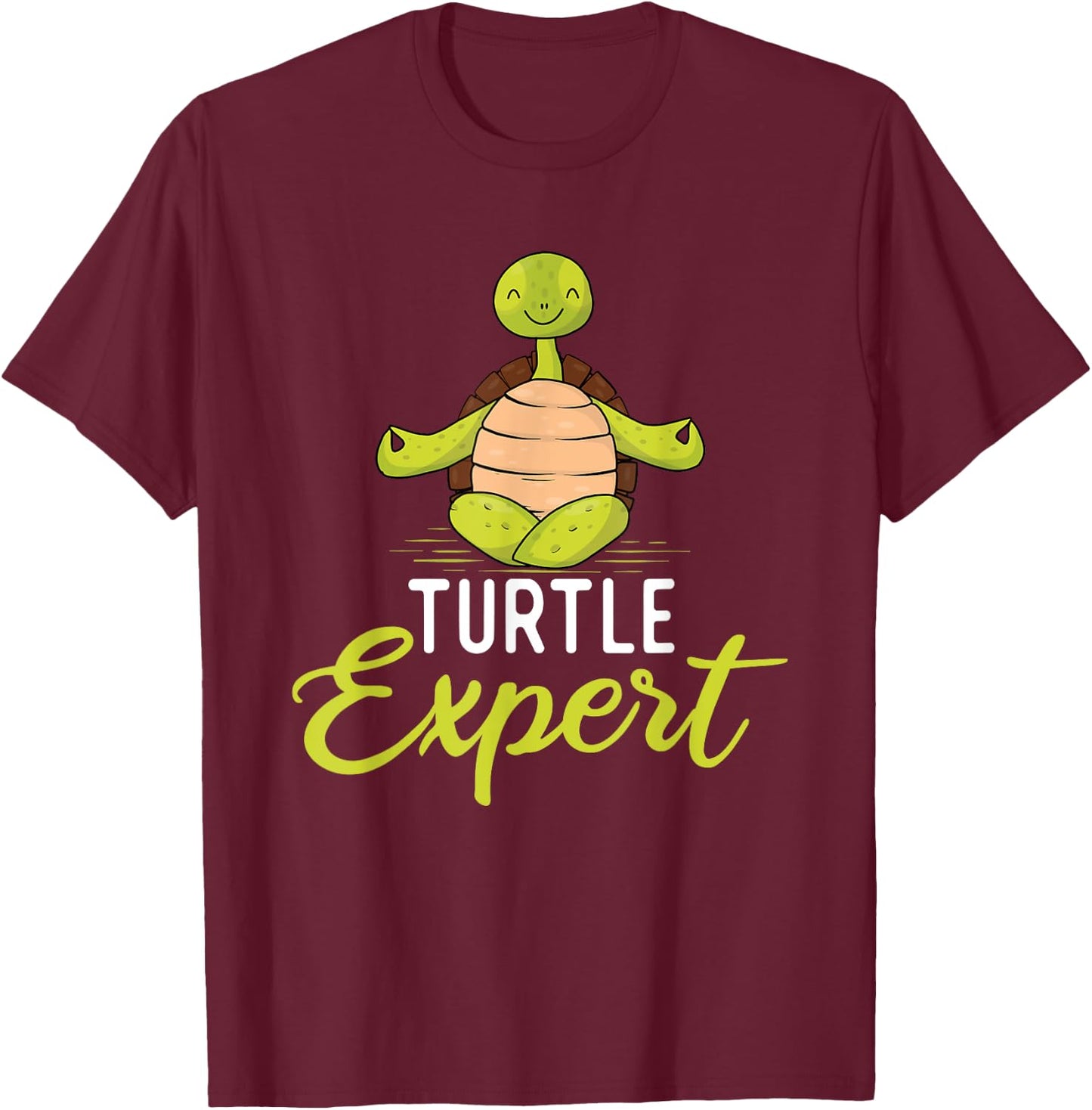 Turtle Expert - Cute Tortoise Beach Sea Turtle Lover Beach Men Women Girls Kids T-Shirt - T-Shirt | Maroon