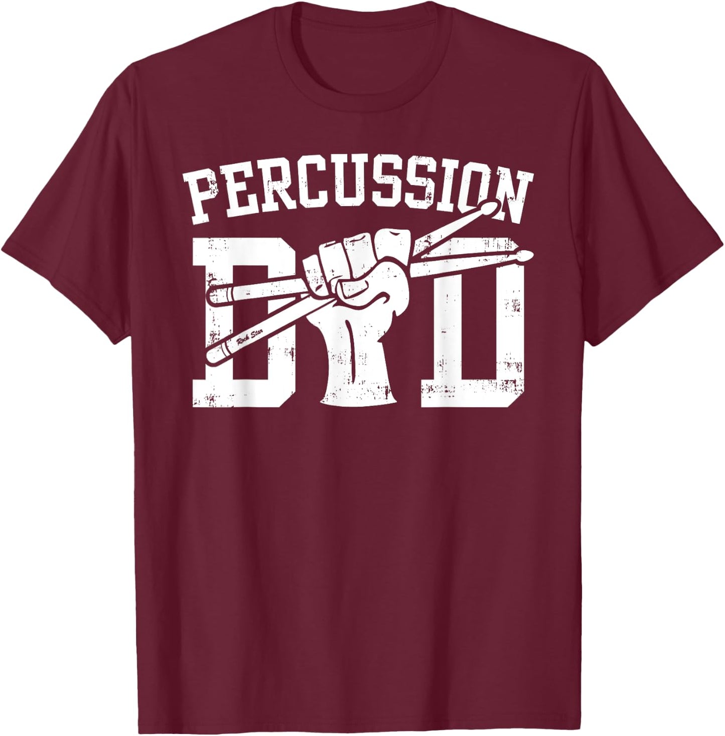 Percussion Dad Marching Band Daddy Percussionist Cool Father T-Shirt - T-Shirt | Maroon