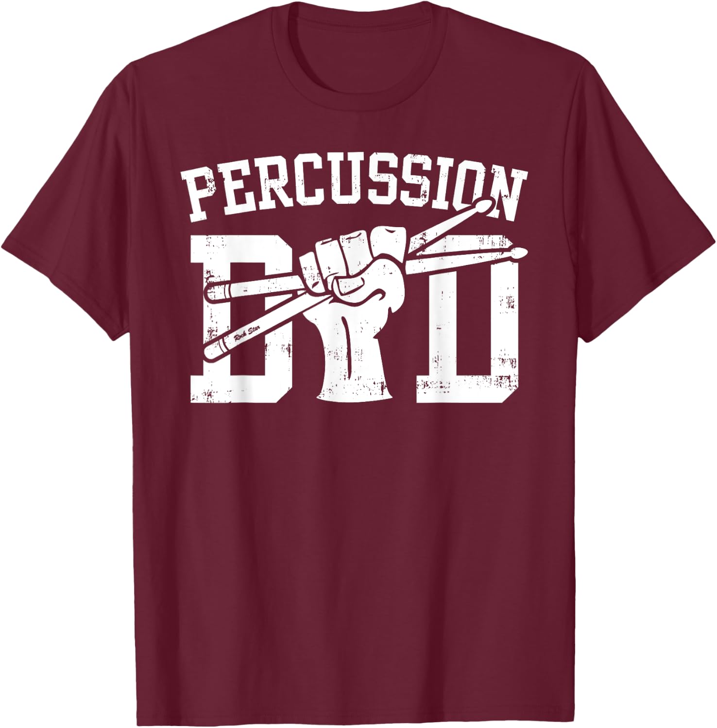 Percussion Dad Marching Band Daddy Percussionist Cool Father T-Shirt - T-Shirt | Maroon
