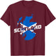 Scottish Map and Flag Souvenir Scotland Pride Scottish Gift T-Shirt - T-Shirt | Maroon