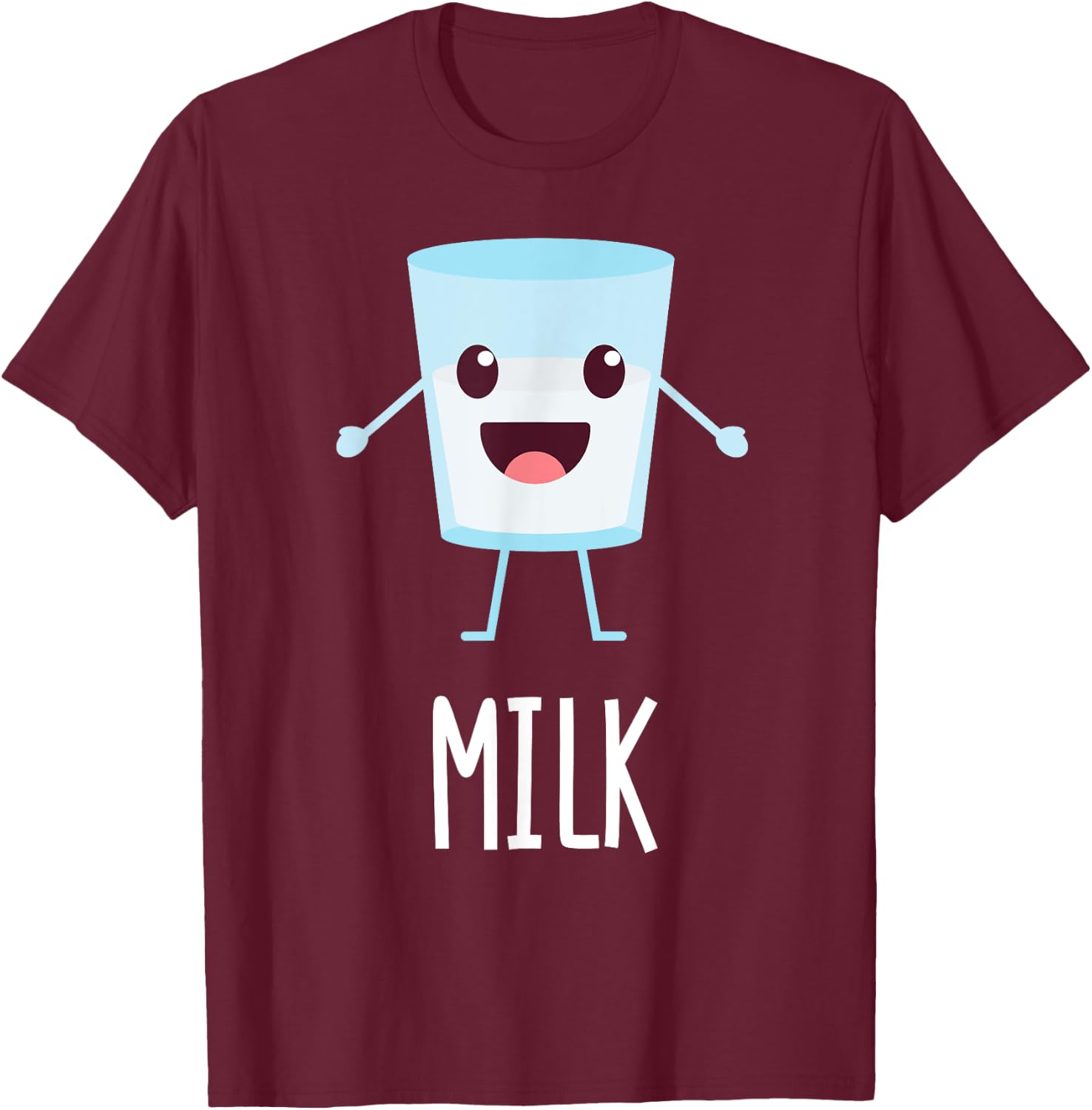 Milk & Cookies Matching Couple Halloween Best Friends T-Shirt - T-Shirt | Maroon