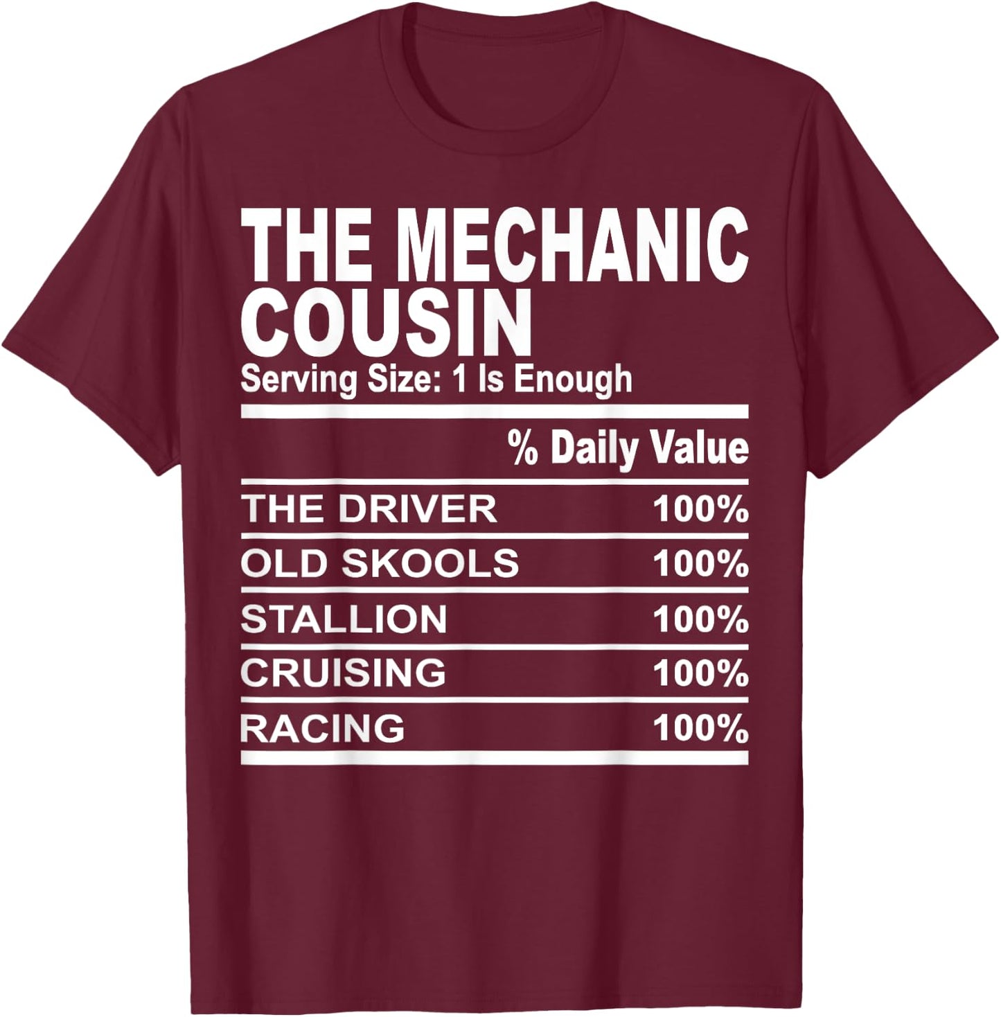 The mechanic cousin funny family matching love cousins T-Shirt - T-Shirt | Maroon