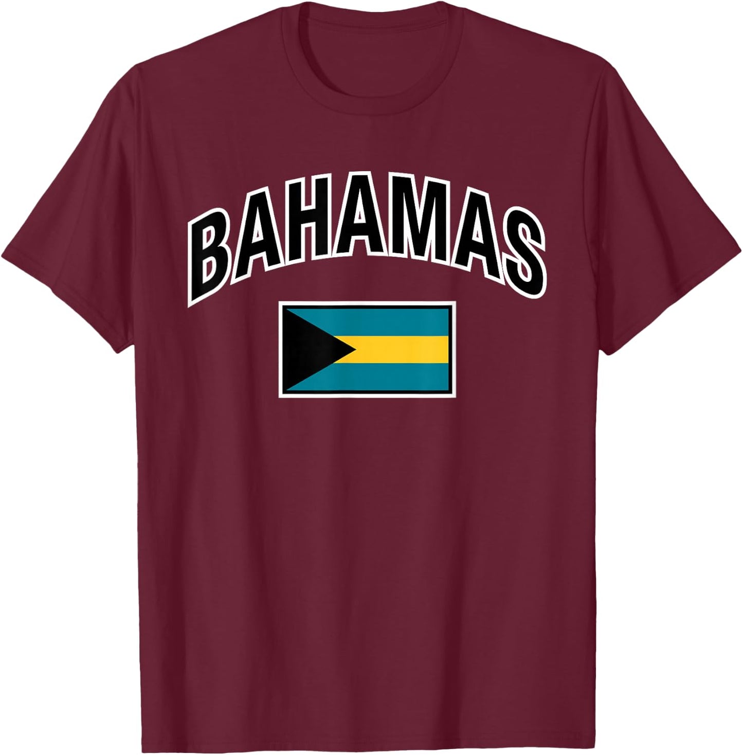 Bahamas Flag Proud Bahamian T-Shirt - T-Shirt | Maroon
