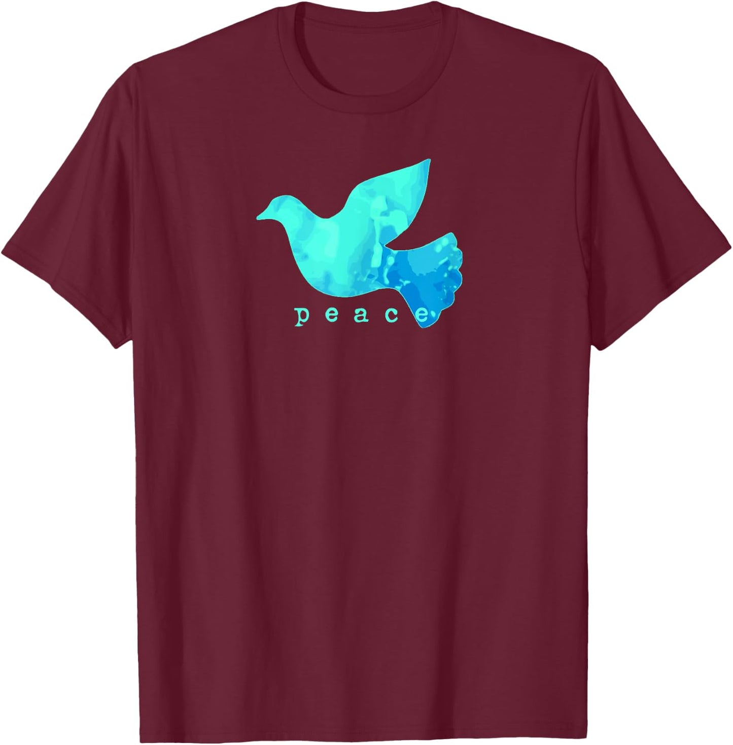 Dove Of Peace Blue Bird Affirmation Shirt T-Shirt - T-Shirt | Maroon