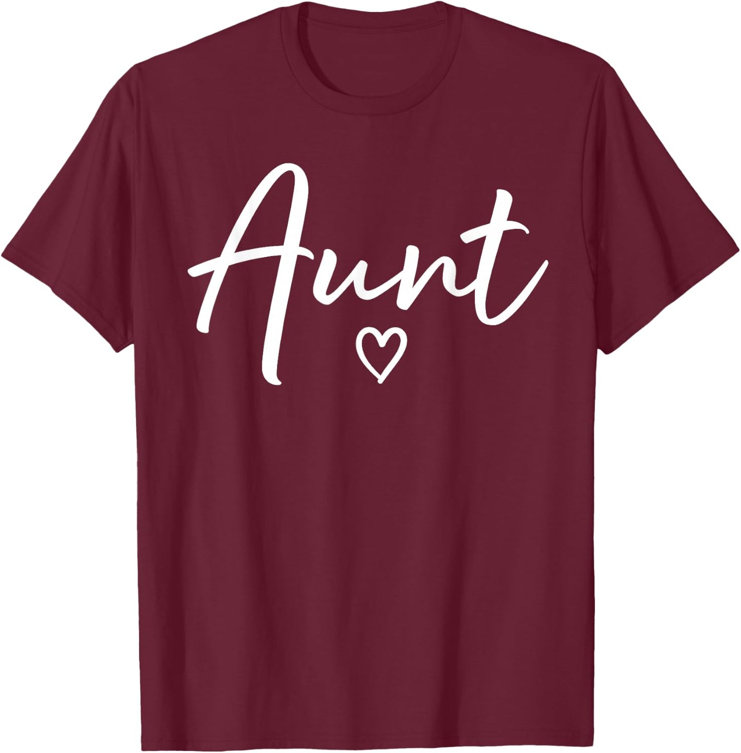 Aunt Gifts Heart Mother's Day Aunt T-Shirt - T-Shirt | Maroon