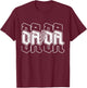Checkered Dada Lightning Bolt Father's Day For Dad Father T-Shirt - T-Shirt | Maroon