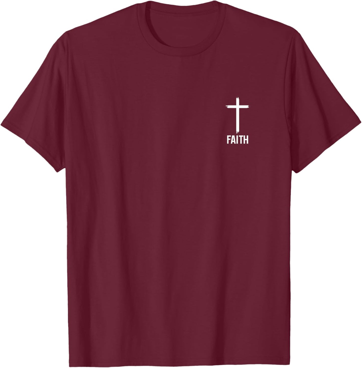Faith Small Cross Christian Minimalist Religious for Family T-Shirt - T-Shirt | Maroon