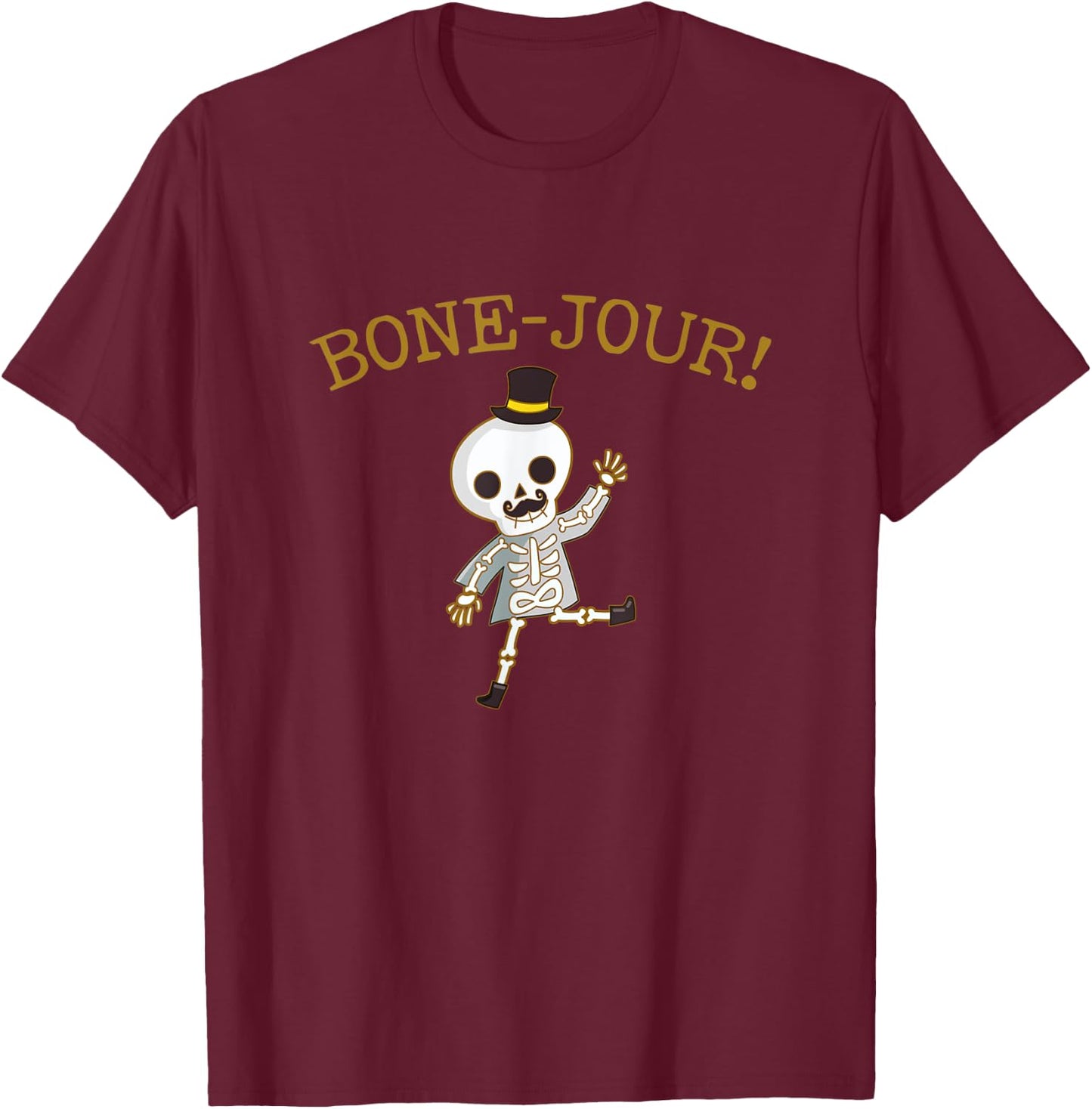 Bone-Jour - Gifts For Orthopedic Surgeons, Bone Doctors T-Shirt - T-Shirt | Maroon
