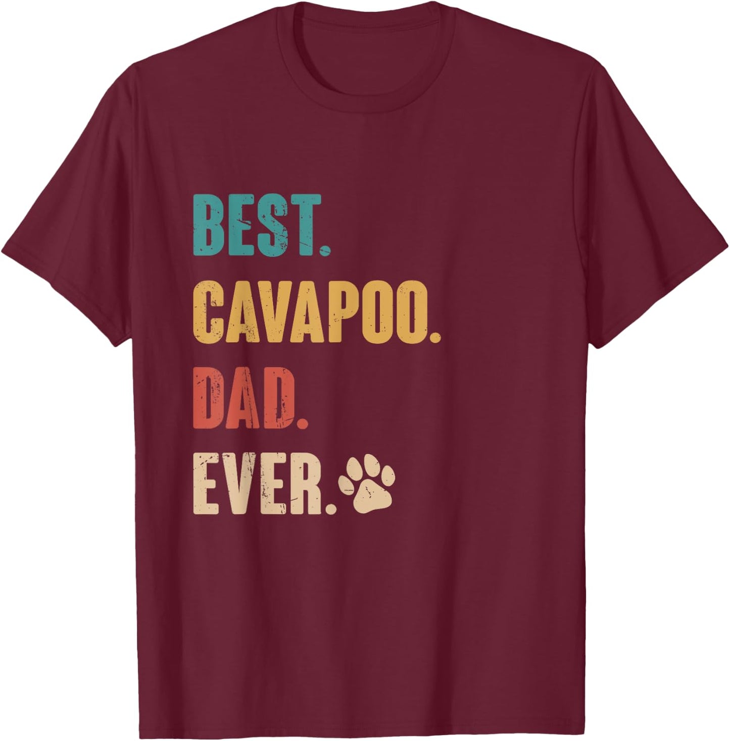Best Cavapoo Dad Funny Cavapoo Dog Lovers Gift T-Shirt - T-Shirt | Maroon