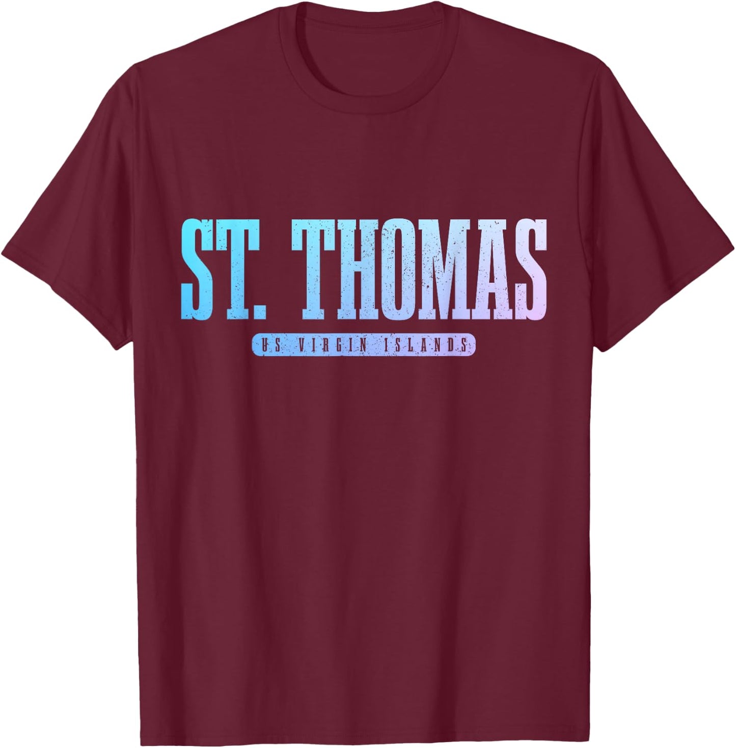 St. Thomas US Virgin Islands Pride Vacation USVI Vintage T-Shirt - T-Shirt | Maroon