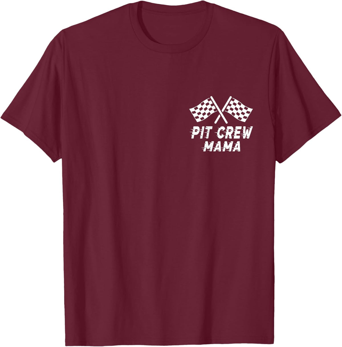 Mama Pit Crew Birthday Party Costume For Race Car Parties T-Shirt - T-Shirt | Maroon