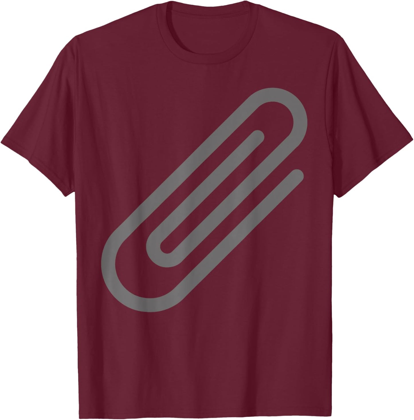 Dull and Boring Paperclip T-Shirt - T-Shirt | Maroon