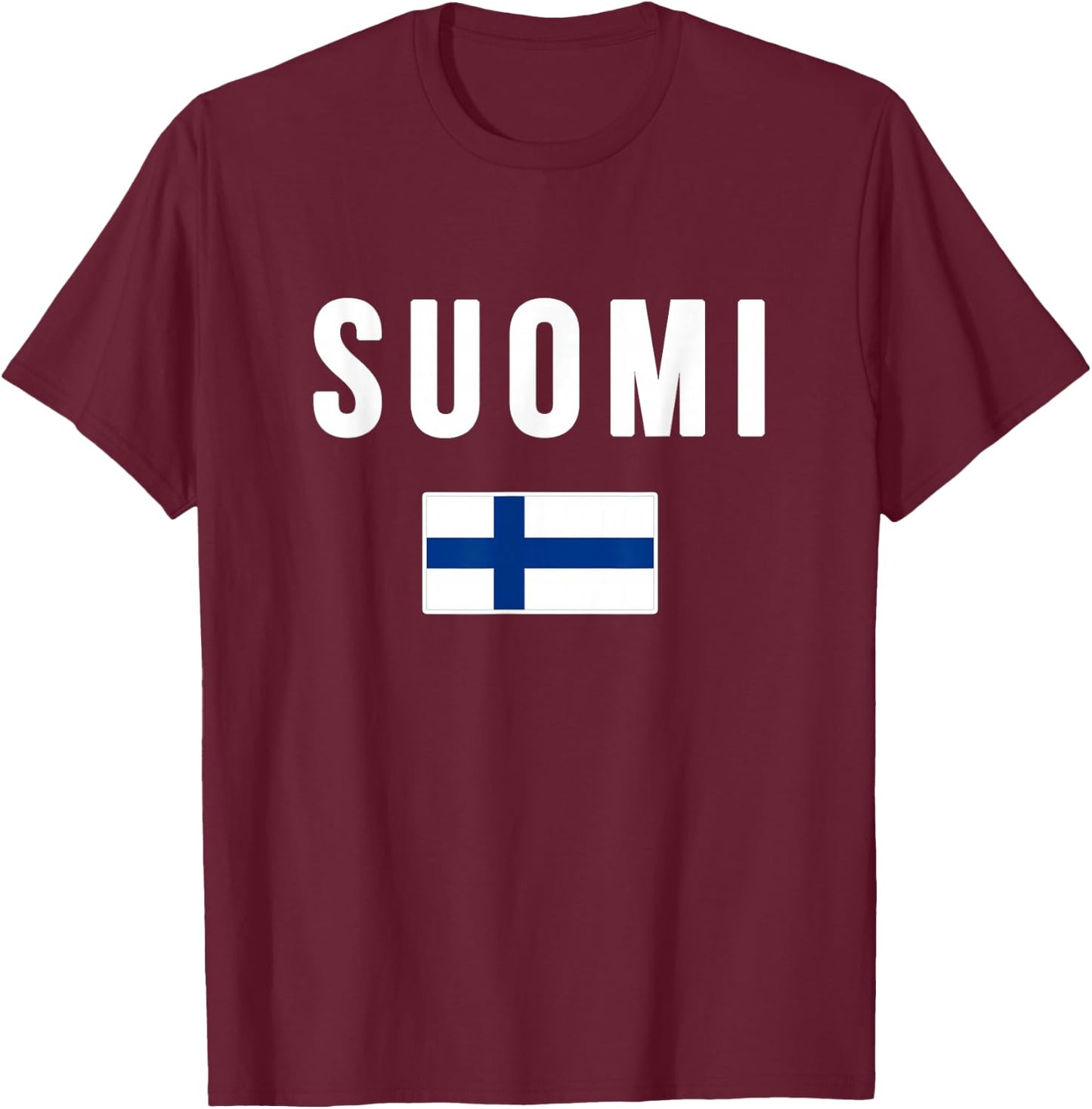 Finland Finnish Flag Suomi Sisu Souvenir T-Shirt - T-Shirt | Maroon