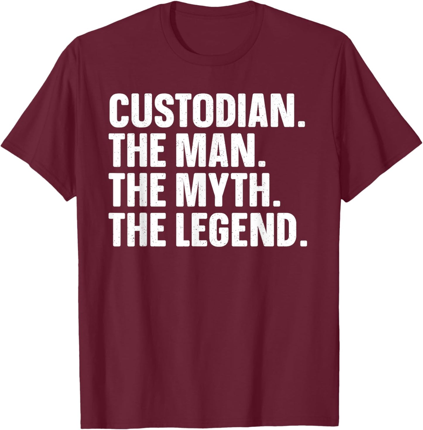 Custodian Art Janitor School Custodian Appreciation T-Shirt - T-Shirt | Maroon