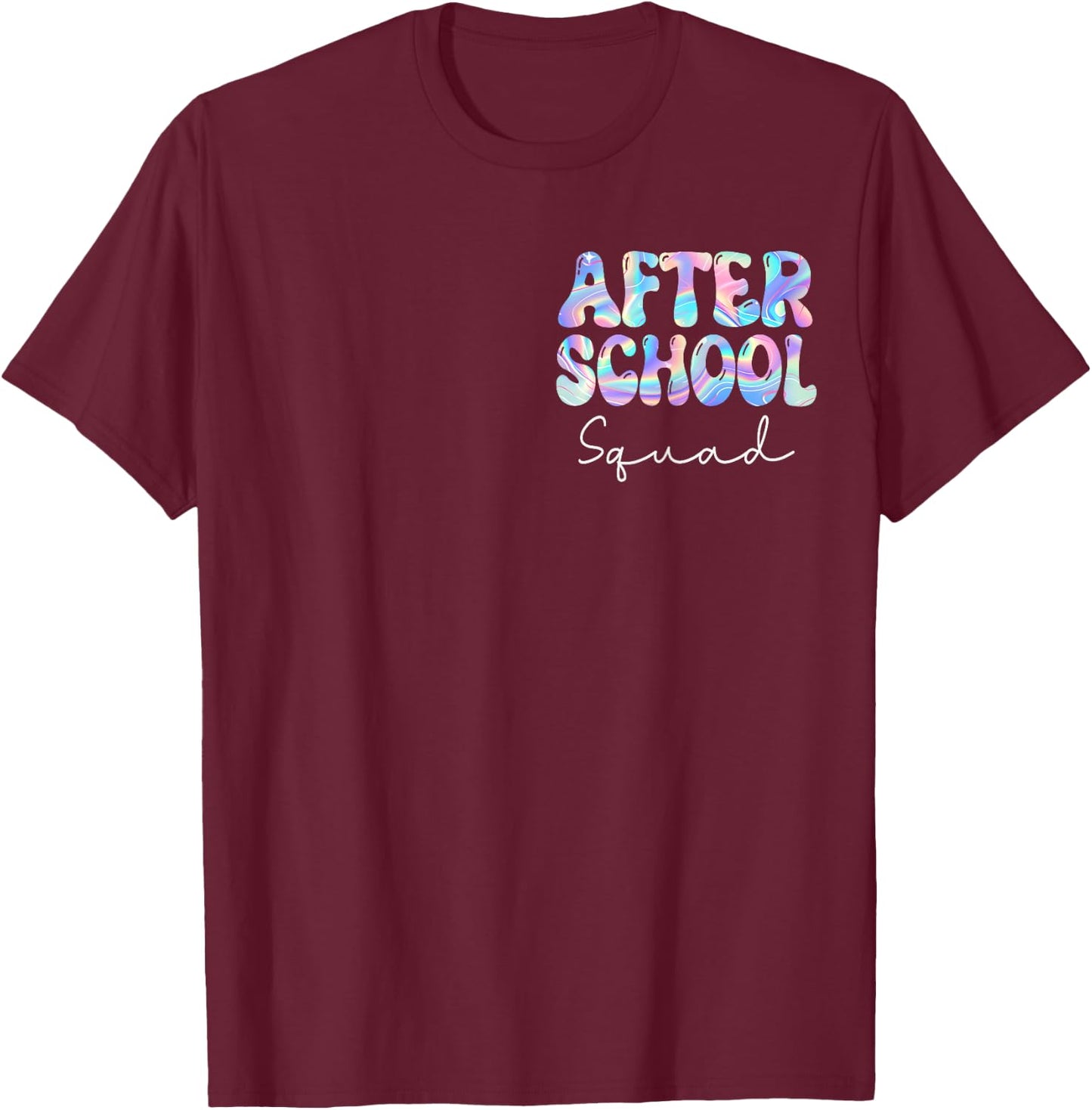 After School Squad Groovy Back to School Cute Teachers Women T-Shirt - T-Shirt | Maroon